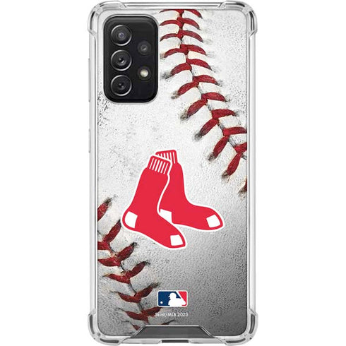 MLB Boston Red Sox Game Ball Galaxy A72 5G Clear Case